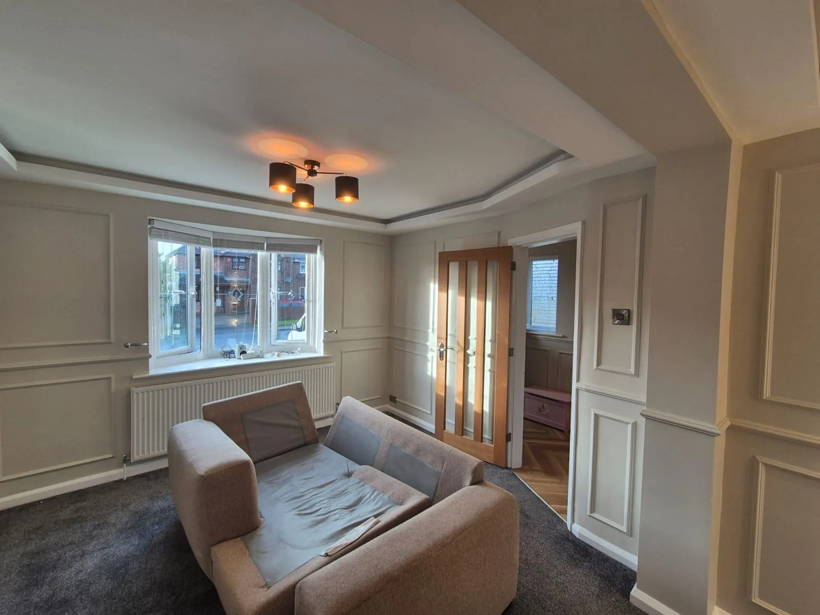 Living Room Panelled Walls Full Redecoration completed decorating photo. across Newcastle-under-Lyme, Stoke-on-Trent, Crewe and Nantwich