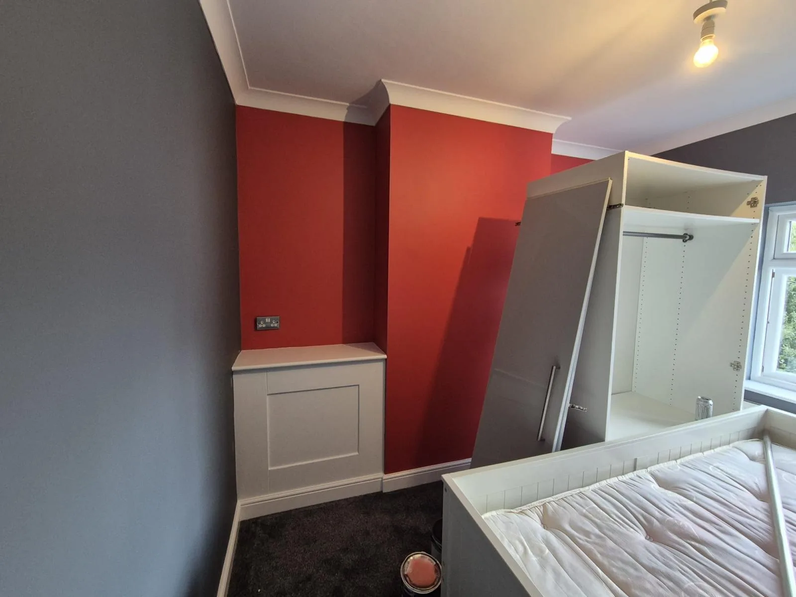 Bedroom Feature Wall & Interior Repaint completed decorating photo. across Newcastle-under-Lyme, Stoke-on-Trent, Crewe and Nantwich